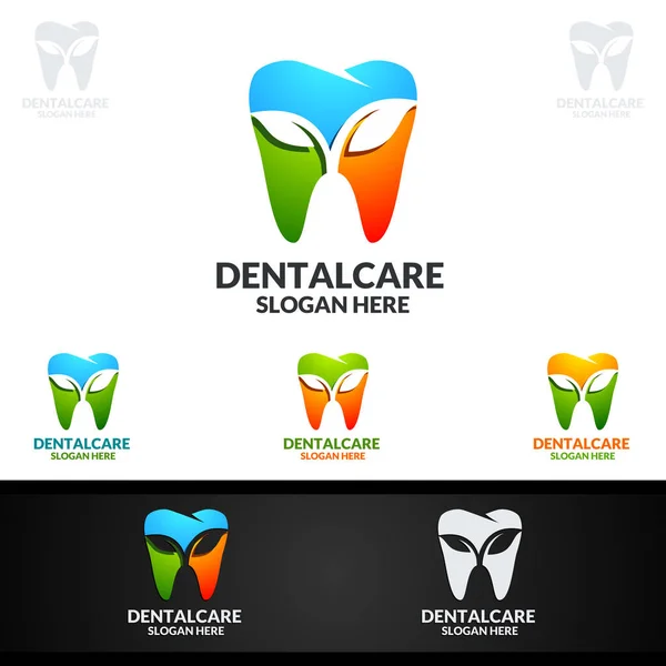Modèle Vectoriel Abstrait Conception Logo Dentaire Médecin Stomatologue Dentiste Icône — Image vectorielle