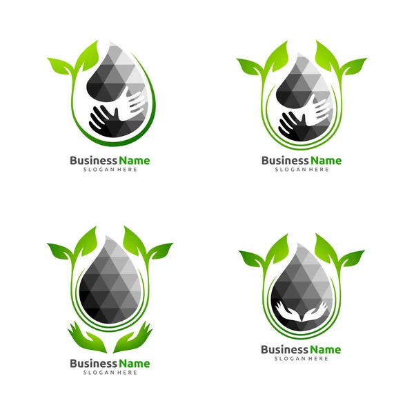 Logo Árbol Verde Natural Con Concepto Hoja Ecológica — Archivo Imágenes Vectoriales