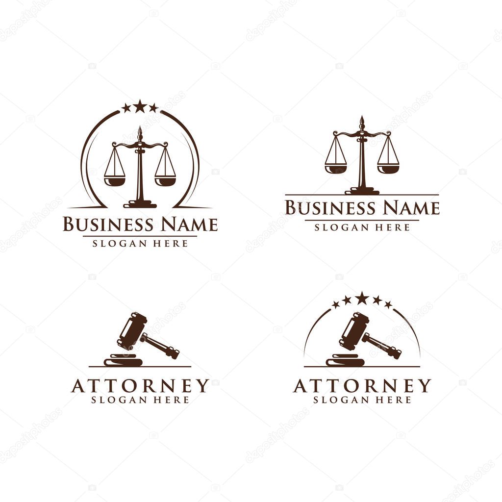 Law and Attorney Firm vector Logo Design