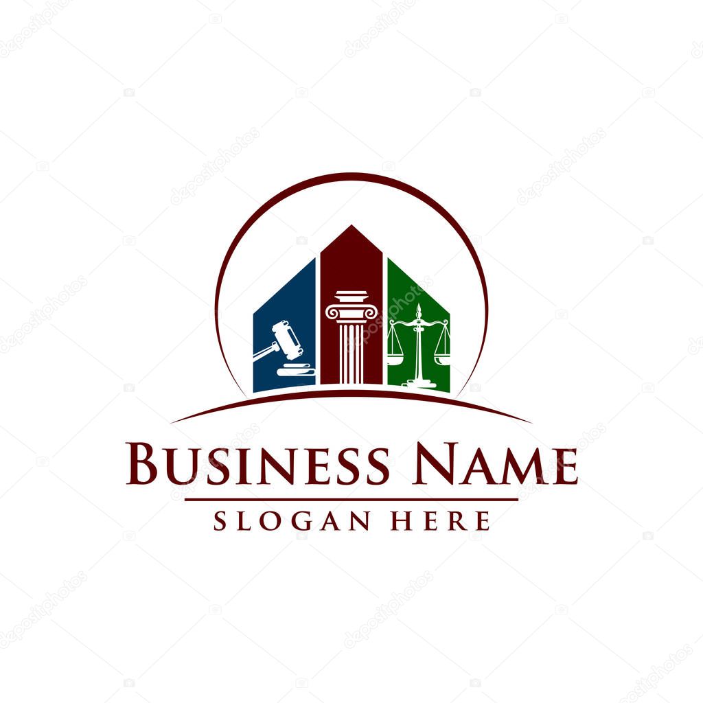 Law and Attorney Firm vector Logo Design