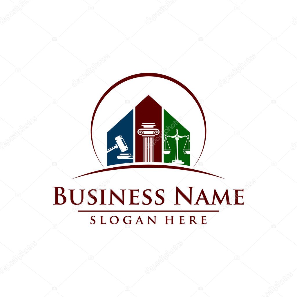 Law and Attorney Firm vector Logo Design