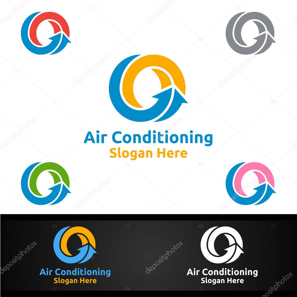 Air Conditioning and Heating Services Logo Design