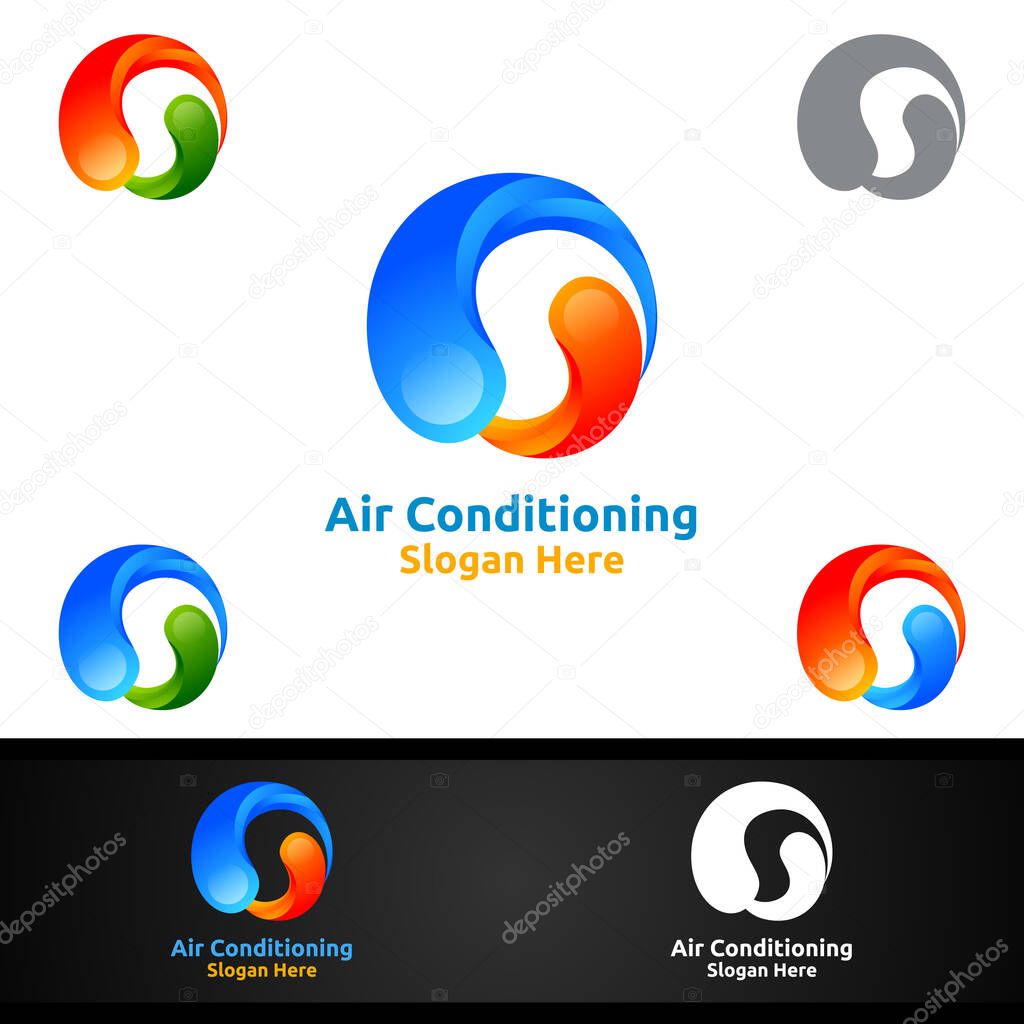 Air Conditioning and Heating Services Logo Design