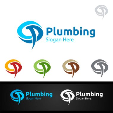 Su ve Tamir Ev Tasarımı ile P Harfi Tesisat Logosu