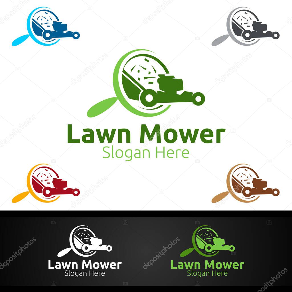 Find Lawn Mower Logo for Lawn Mowing Gardener Vector Design