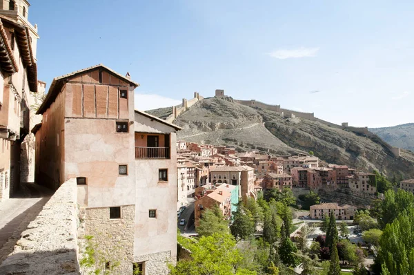 Stadens Byggnader Albarracin Spanien — Stockfoto