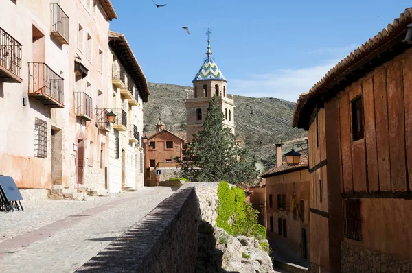 Städtische Gebäude Albarracin Spanien — Stockfoto