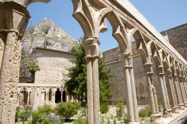 Cloister Bahçe Morella kale - İspanya