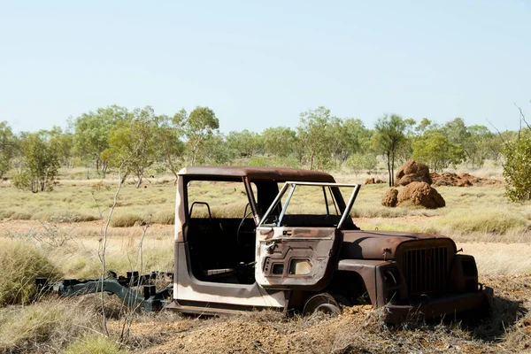 Coche Oxidado Abandonado Outback Australia — Foto de Stock
