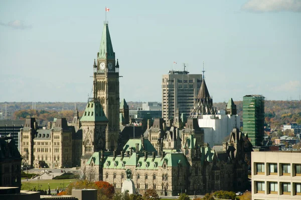 Parliament Hill Città Edifici Ottawa Canada — Foto Stock