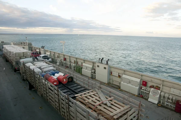 Transporte Ferry Estrecho Magallanes Chile — Foto de Stock