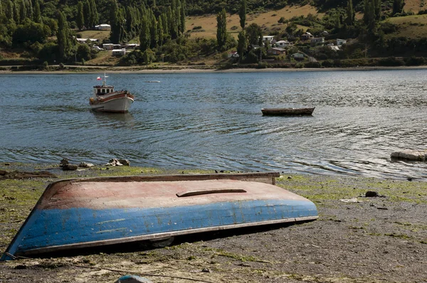 Fischerboote Aus Holz Castro Bay Chili — Stockfoto