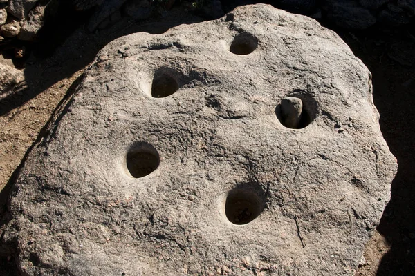 古代乳鉢 乳棒キルメス遺跡 アルゼンチン — ストック写真