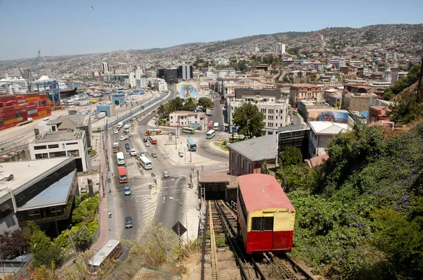 Transporte Funicular Valparaíso Chile —  Fotos de Stock