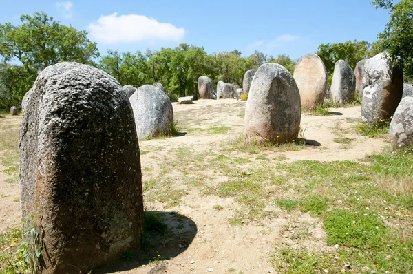 Cromlech Der Almendres Evora Portugal — Stockfoto