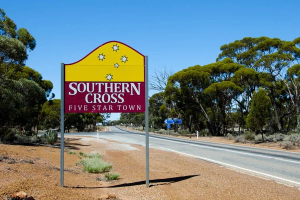 Södra Korset Staden Tecken Australien — Stockfoto