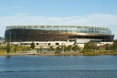 Perth, Avustralya - 19 Ekim 2017: Yeni Optus Stadyumu ile 60000 kişi kapasiteli
