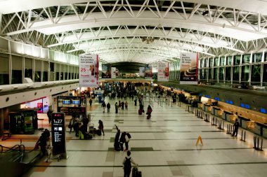 Buenos Aires, Arjantin - 19 Mayıs 2017: Başkenti içinde Ezeiza Uluslararası Havaalanı