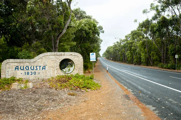 Augusta Town Sign Austrália Ocidental — Fotografia de Stock