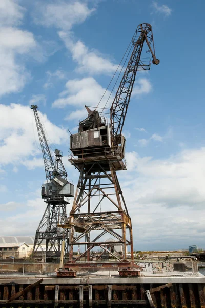 Παλιό Επίπεδο Γερανοί Fremantle Αυστραλία — Φωτογραφία Αρχείου