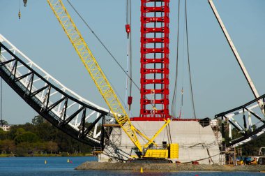 İnşaat Matagarup Köprüsü - Perth - Avustralya