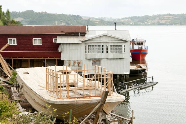 Schiffsbau Aus Holz Castro Chili — Stockfoto