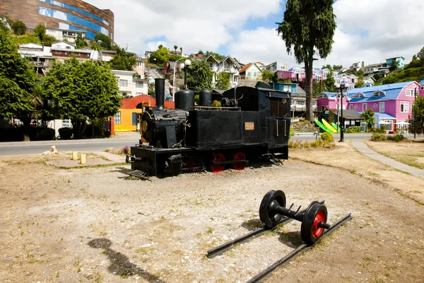 Alte Lokomotive Castro Chili — Stockfoto