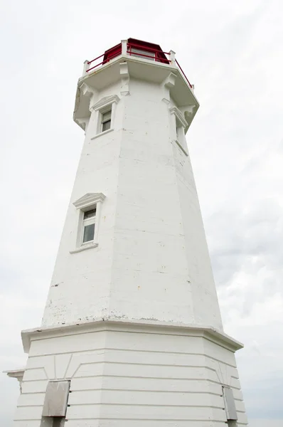 Faro Louisbourg Nuova Scozia Canada — Foto Stock