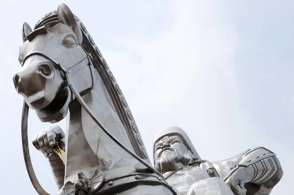 Statue Équestre Genghis Khan Mongolie — Photo