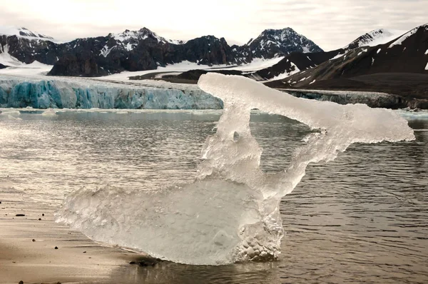 July Glacier Spitsbergen Svalbard — Stock Photo, Image