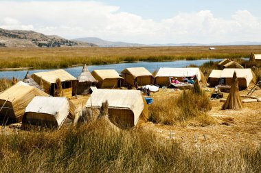 Uros Islands - Lake Titicaca - Peru clipart
