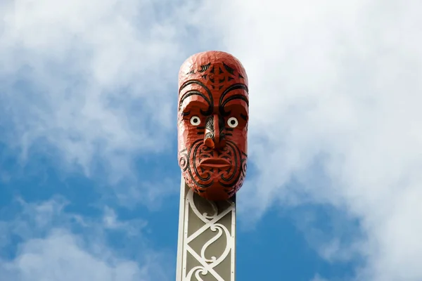 Maori Mask Rotorua New Zealand — Stock Photo, Image