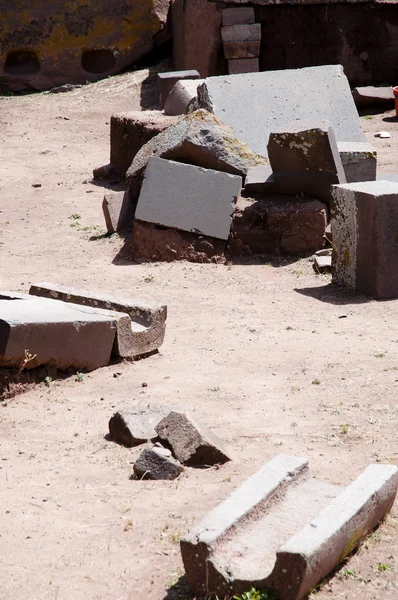 Bloques Piedra Puma Punku Bolivia —  Fotos de Stock