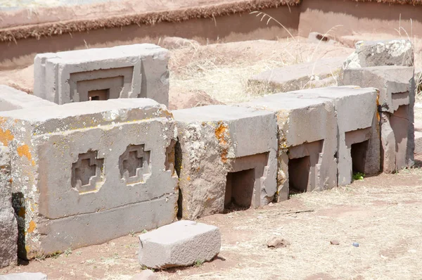 Blocos Pedra Puma Punku Bolívia — Fotografia de Stock