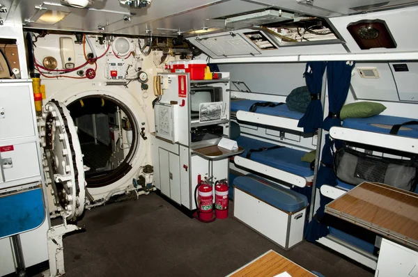 Antiguo Submarino Durmiendo Cuartos — Foto de Stock