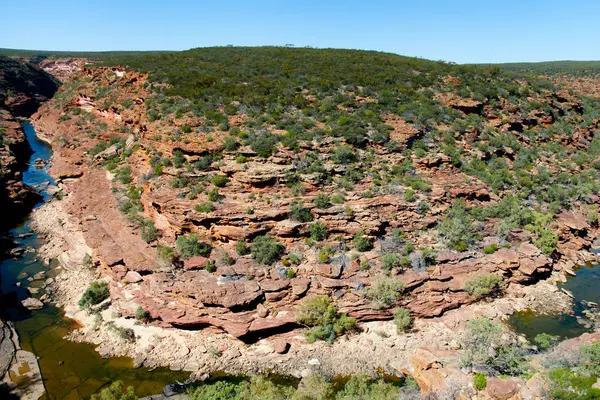 Río Murchison Garganta Curva Kalbarri Australia — Foto de Stock