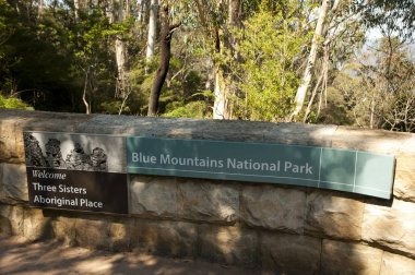 Blue Mountains işareti - Avustralya Hoşgeldiniz
