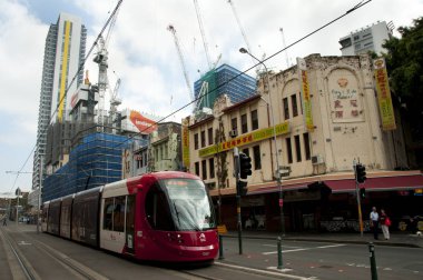 Sydney, Avustralya - 6 Nisan 2018: Renkli Chinatown bir Asya kültür, alışveriş ve mutfağı karışımıdır