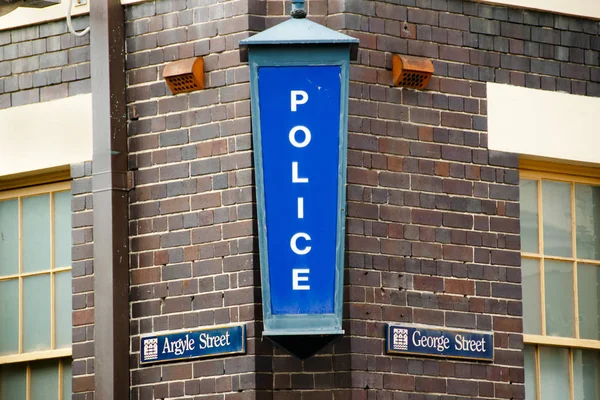 Old Police Station Sign — Stock Photo, Image