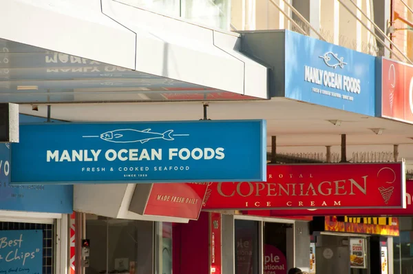 Manly Australië April 2018 Manly Oceaan Levensmiddelen Een Populaire Plek — Stockfoto
