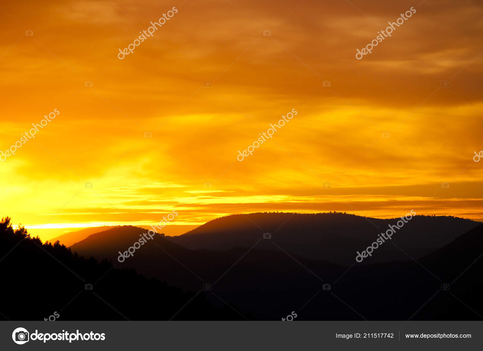 Coucher Soleil Coloré Montagnes Atlas Maroc Photographie