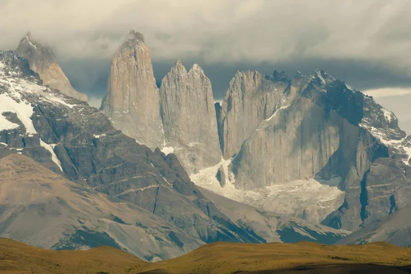 Picos Torres Granito Parque Nacional Torres Del Paine Chile — Fotografia de Stock