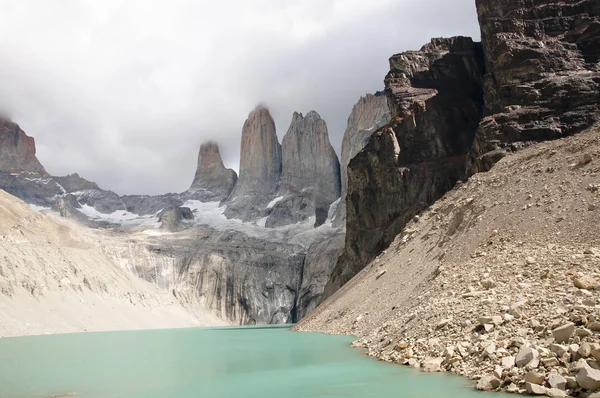 Picos Torres Granito Parque Nacional Torres Del Paine Chile — Fotografia de Stock