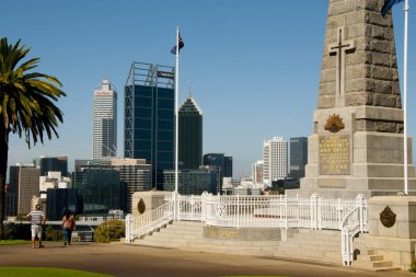 Perth, Avustralya - 10 Ocak 2018: Devlet savaş anıtı Kings Park