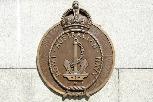 Perth Australien Januari 2018 Brons Krönet Royal Australian Navy — Stockfoto