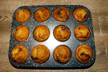 Taze muz çikolata Muffins