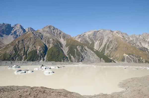 Tasman Lake Mount Cook National Park Nova Zelândia — Fotografia de Stock