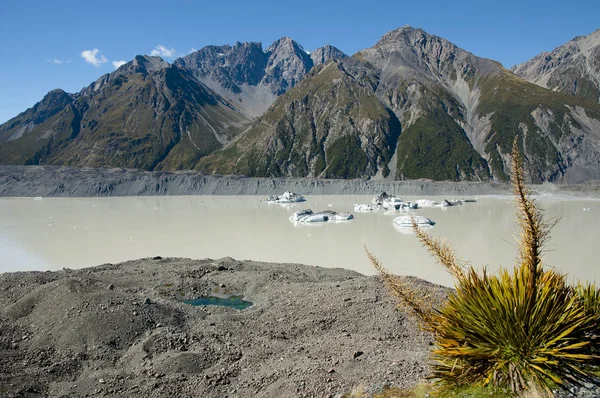 Jezioro Tasmana Mount Cook National Park Nowa Zelandia — Zdjęcie stockowe