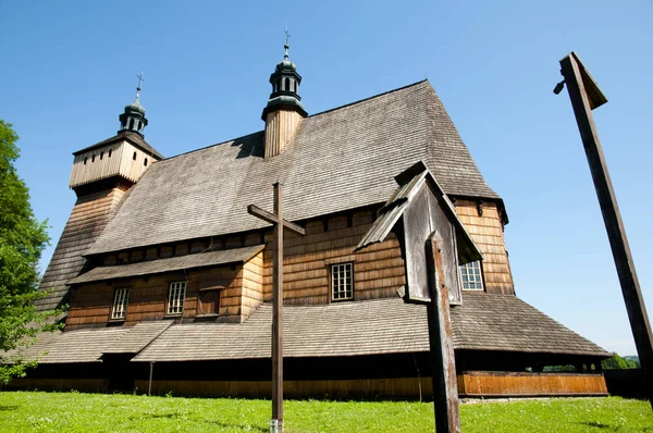 Antagandet Heliga Maria Kyrkan Haczow Polen — Stockfoto