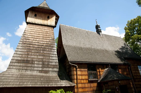Άγιος Μιχαήλ Αρχάγγελος Ξύλινη Εκκλησία Binarowa Πολωνία — Φωτογραφία Αρχείου